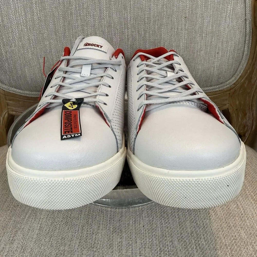 Rocky Skate Casual Leather Nano Composite toe shoes NEW Men's 3" CT Work 11W Red - Picture 6 of 12